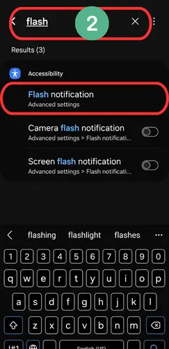 Flash notification 2
